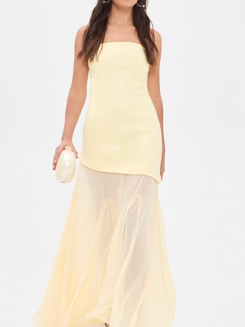 endless rose Strapless Combined Godet Dress - Picture 4 of 4